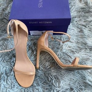 Stuart Weitzman NudistSong Nude sandal heels